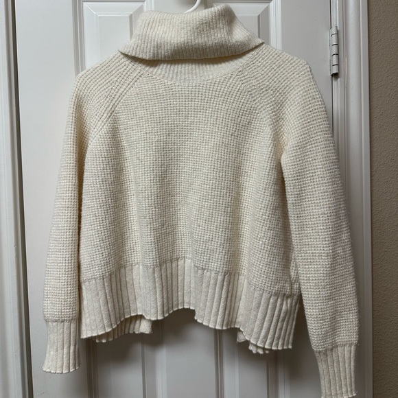 Madewell Eastbrook Turtleneck Cross-Back Sweater in Cotton-Merino Yarn‎ size M - Picture 1 of 7